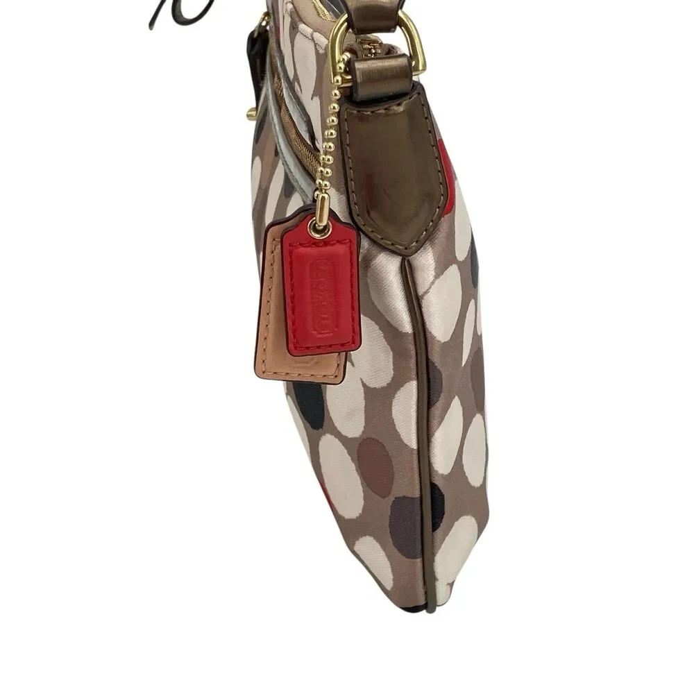 Coach Poppy Watercolor Dot East/West Swingpack Shoulder‎ Bag - Picture 7 of 16